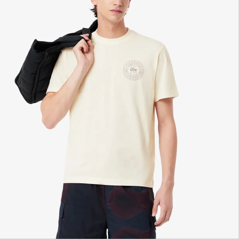 LACOSTE T Shirts Men Beige-1