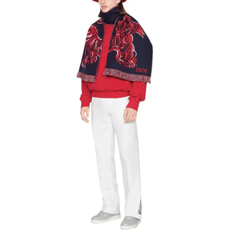 DIOR Quarterly New Products Sweatshirts Men Red-3