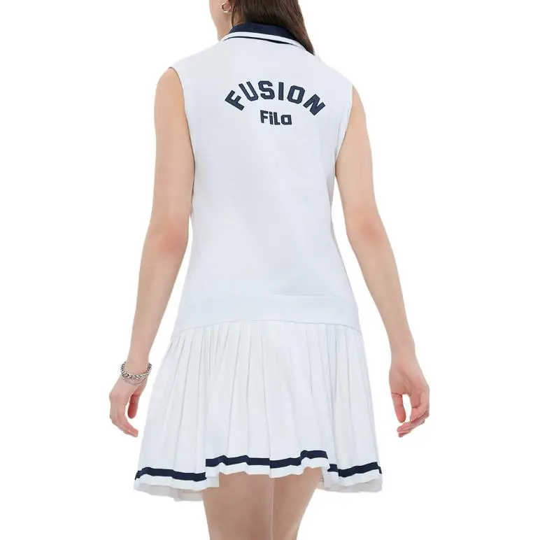 FILA FUSION FUSION LIFEFOB Collection Sleeveless Dress Women's Standard White-4