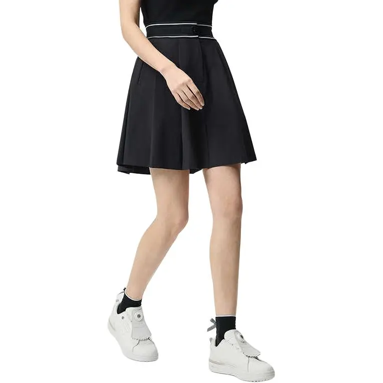 FILA Golf Series SS25 Casual Short Skirts Women's Pitch Black BK-3