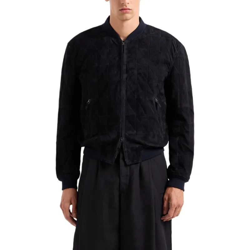 GIORGIO ARMANI Blouson In Suede Lambskin-1