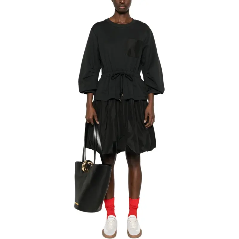 Moncler Layered Drawstring Waist Dress-3