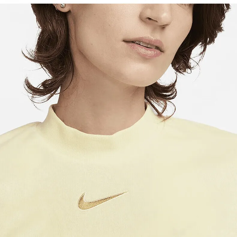 Nike T Shirt Women's Light Lemon Green-2