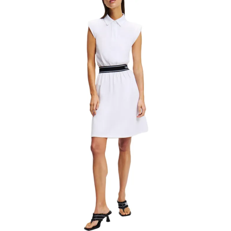 KARL LAGERFELD SS25 Sleeveless Dress Women's White-2