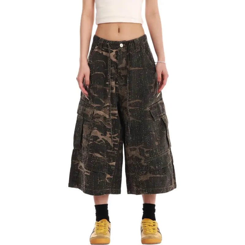 VINMUK Denim Shorts Unisex Camouflage-3