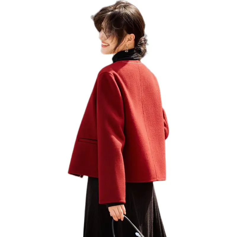 XWI Coats Women's Burgundy-2