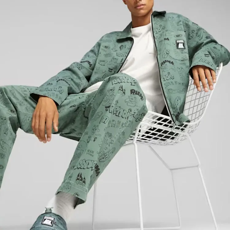 PUMA X RIPNDIP Co-branded Series Jackets Men Eucalyptus-3