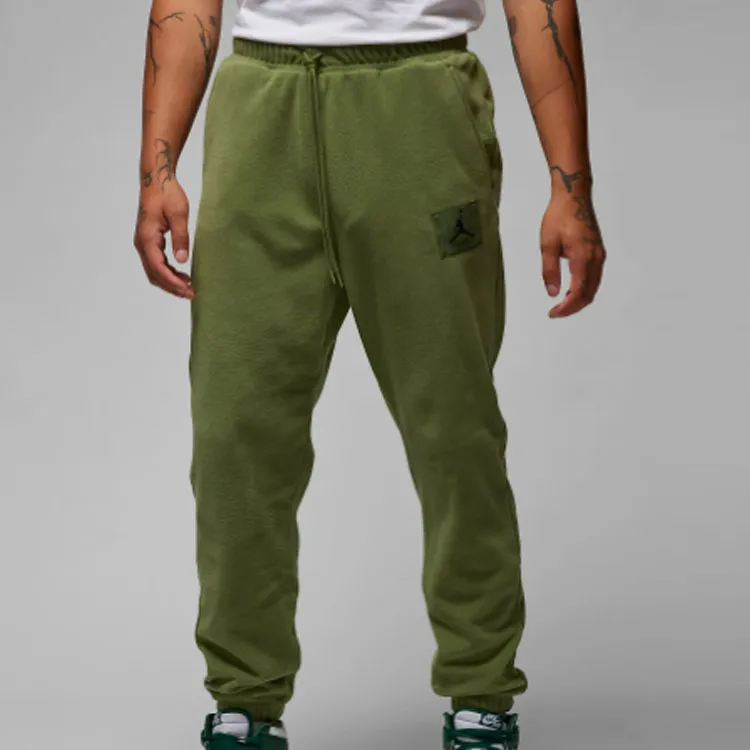 Jordan Essentials Knitted Sweatpants Men Olive Green-3