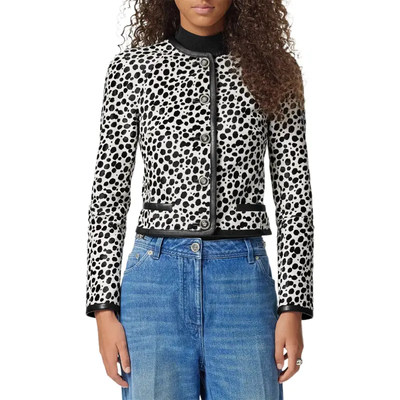 VERSACE Dalmatian print Raglan Jacket-2