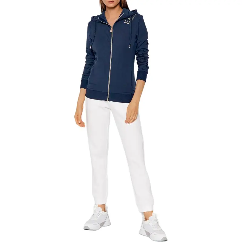 EMPORIO ARMANI EA7 SS23 Baseball Jacket Women's Blue-1