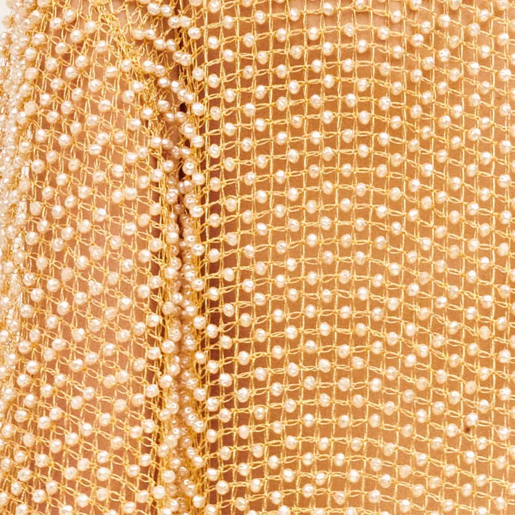 CHANEL Long-Sleeved Dresses Women's Beige-2