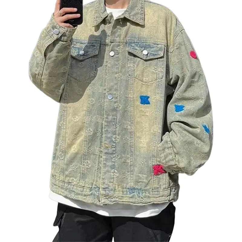 MGXEK Denim Jacket Unisex Yellow Mud-2