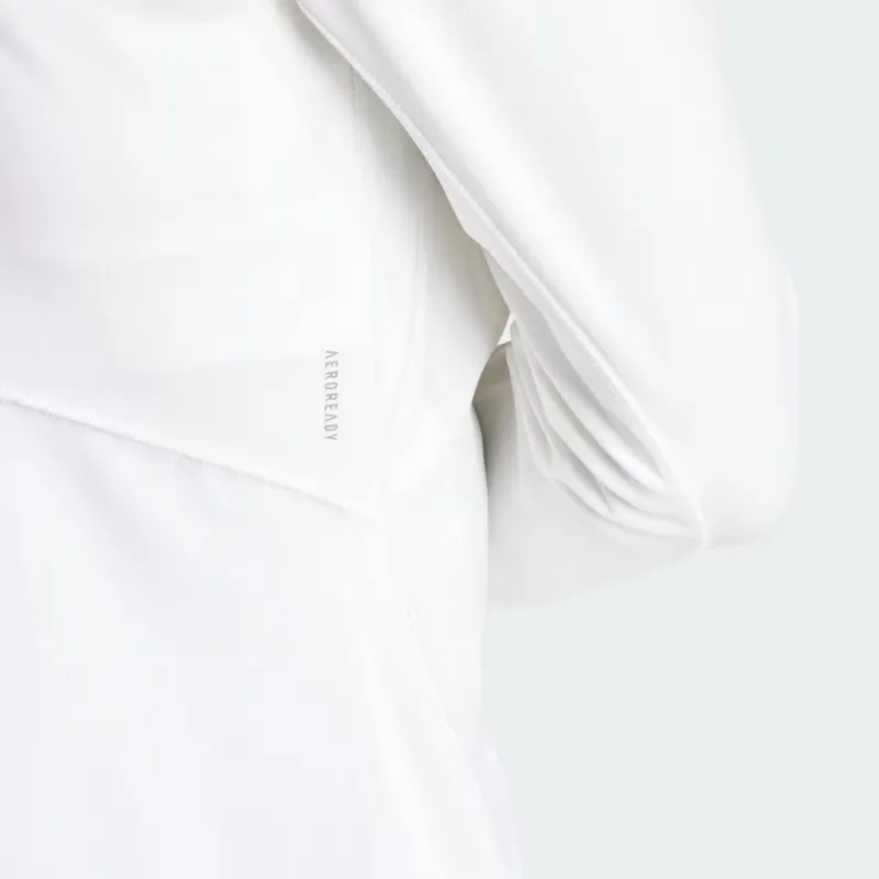 Adidas Hyperglam Training Quarter-Zip Track Top Workout Clothing Women's White-4