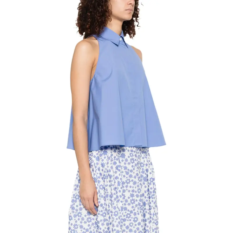 MARNI Flared Cotton Blouse-3
