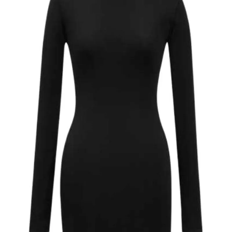SAINT LAURENT SS25 Long Sleeved Dresses Women's Black-2