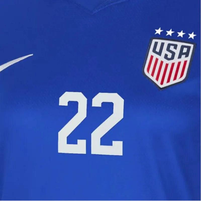 Nike Trinity Rodman USWNT 2024 Stadium Away Soccer Jerseys Women's Blue-3
