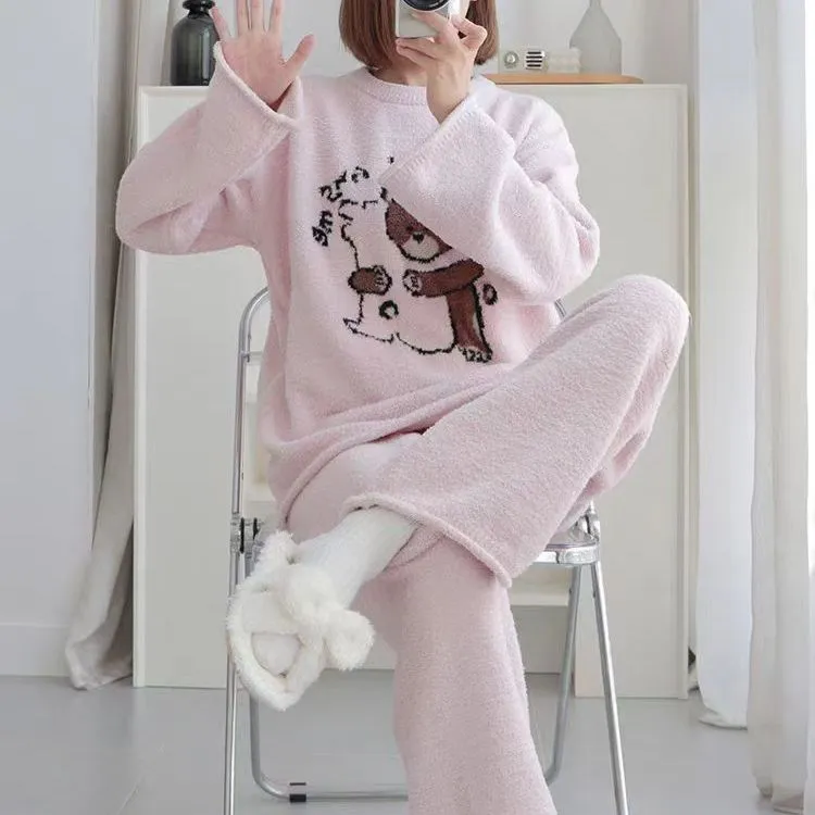 WANANNI Pajama Set Women's Cream Pink-1