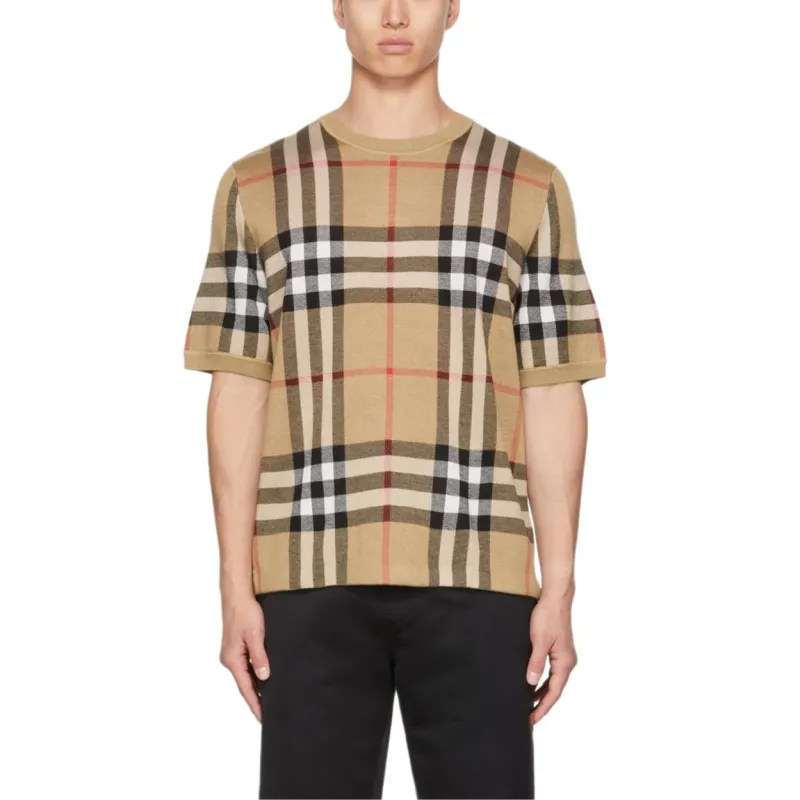 Burberry Vintage Check Short-Sleeved Knitted T-Shirt-5