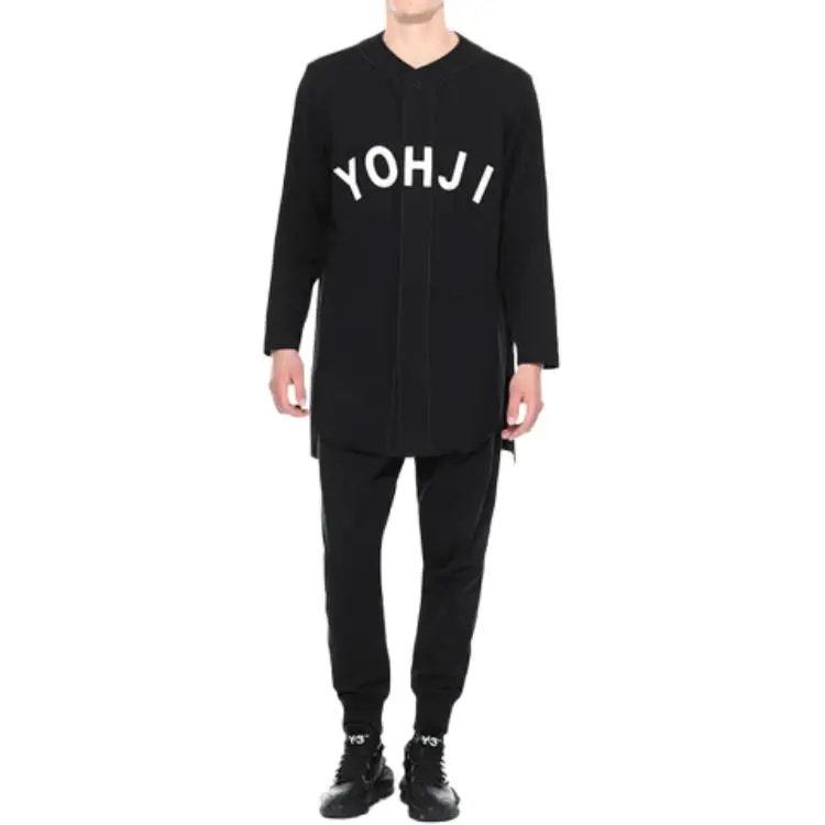 Adidas Y 3 Ft Yohji Letters Baseball Shirt-1