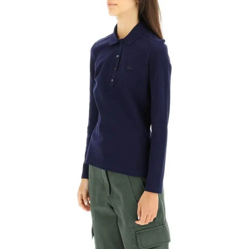 LACOSTE Logo patch Long sleeve Polo Shirt-3