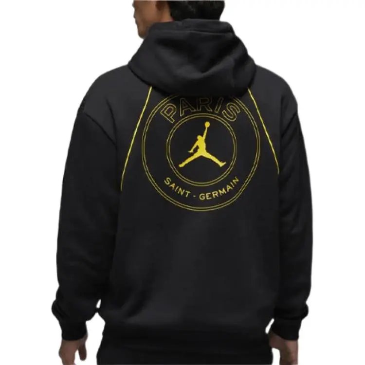 JORDAN X Paris Saint Germain Logo Fleece Pullover Hoodie Asia Sizing-3