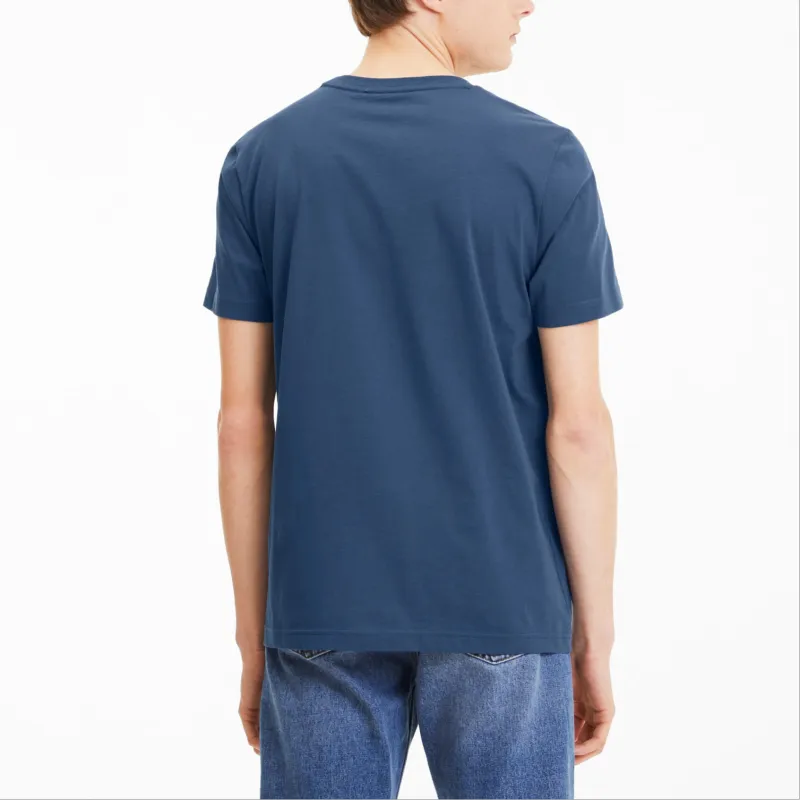 PUMA Graphic T Shirt Men's Dark Denim Blue-3