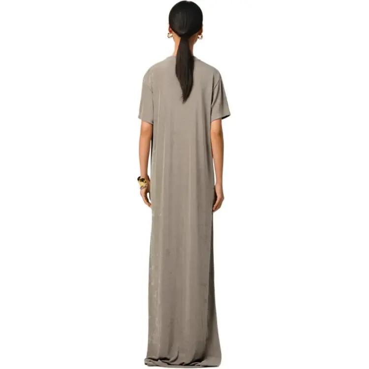 AMIPARIS Paris Rib Jersey Short Sleeve Long Dress-2