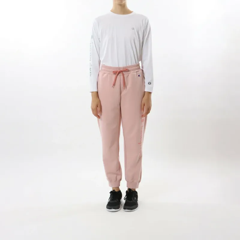 Champion SS24 Knitted Sweatpants Women's Light Pink-3
