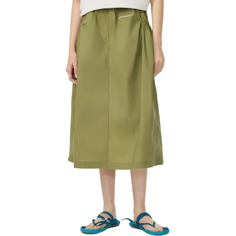 VOLCOM Casual Long Skirt Women's Military Yellow-1