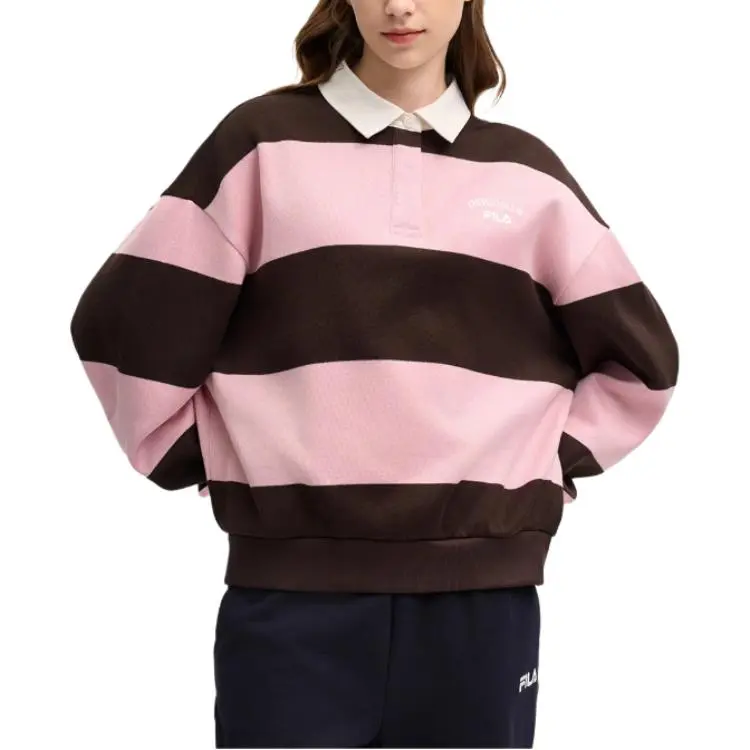 FILA Polo Shirt Women's Coffee Brown Umber-2