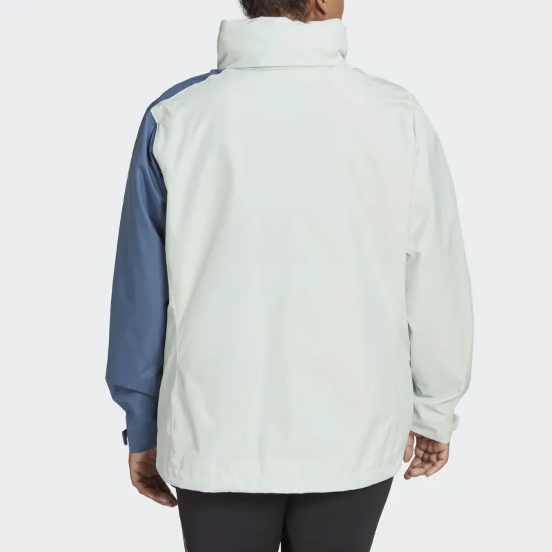 Adidas TERREX MULTI RAIN.RDY Jackets Coats Women's Linen Green/Magic Steel-2