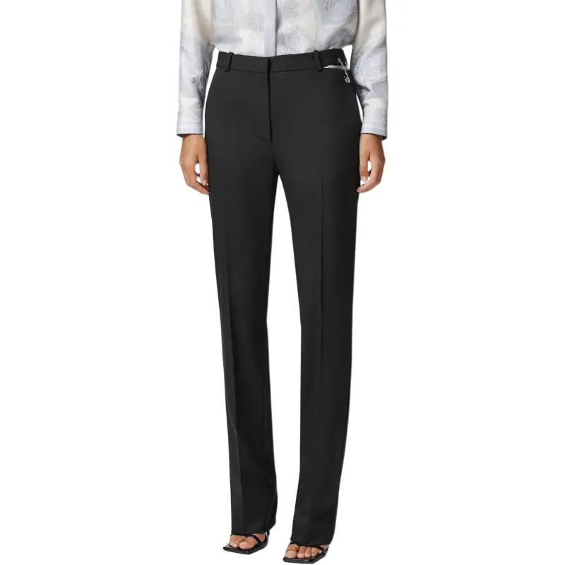 VERSACE Safety Pin Cut Out Detailed Trousers-2