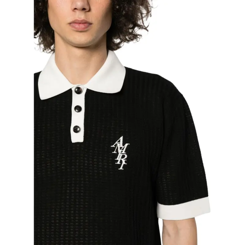 AMIRI Polo Shirts Men Black-4