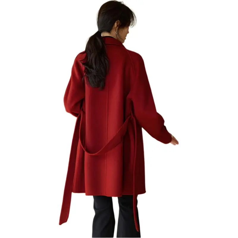 Mo Han Yi Mei Coat Women's Burgundy-3