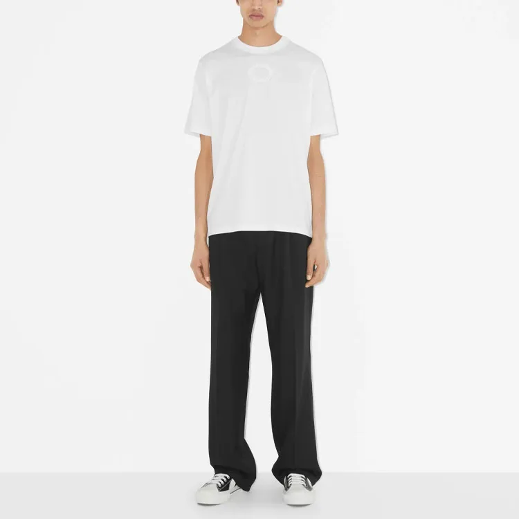 Burberry Embroidered Oak Leaf Crest Cotton T shirt-1