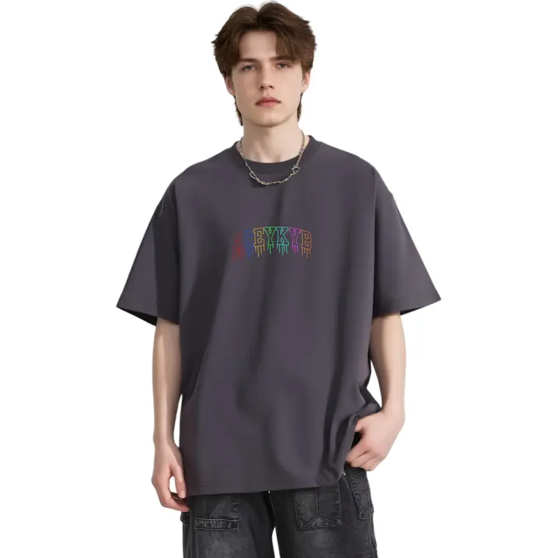 YK&YB T Shirts Unisex Dark Gray-4