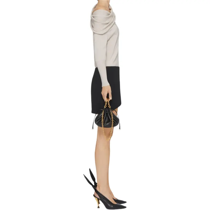 GIVENCHY Asymmetric Draped Sweater Women's Light Umber-3