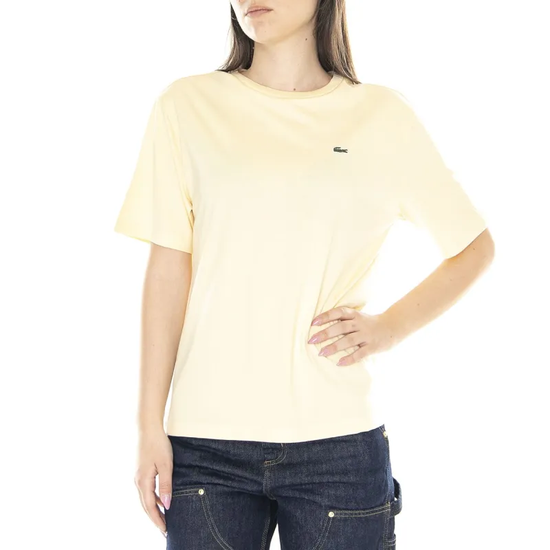 LACOSTE T Shirt Women's Beige Yellow-2