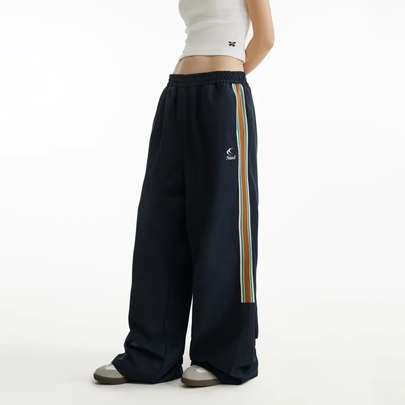 NANDCHN Casual Pants Unisex Navy Blue-2