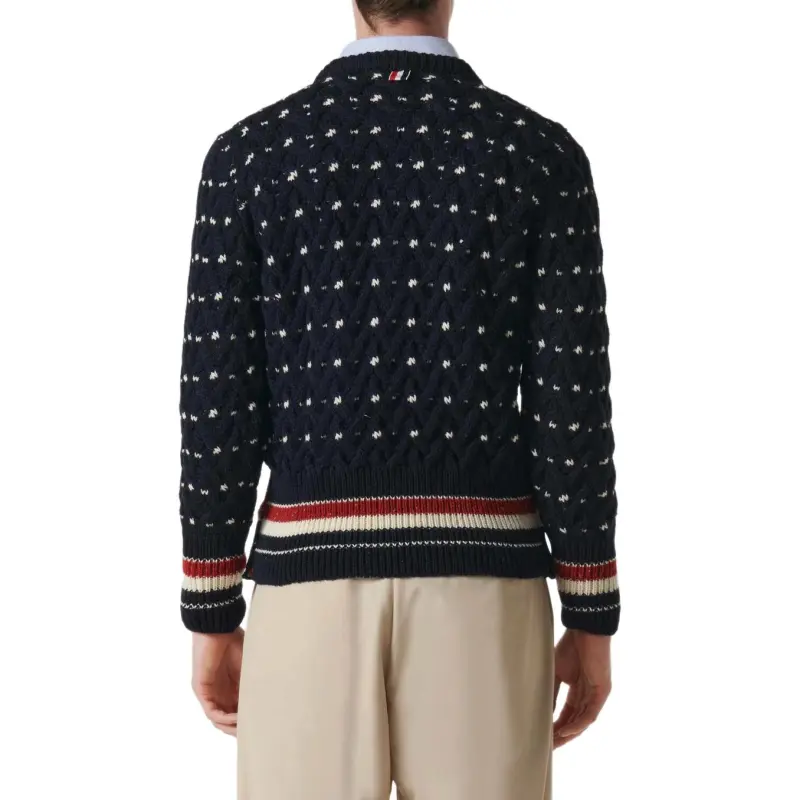THOM BROWNE Donegal Cable knit Jumper-4
