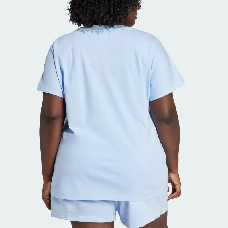 Adidas Free Shipping With AdiClub Essentials Linear Cotton Tee Plus Size-2