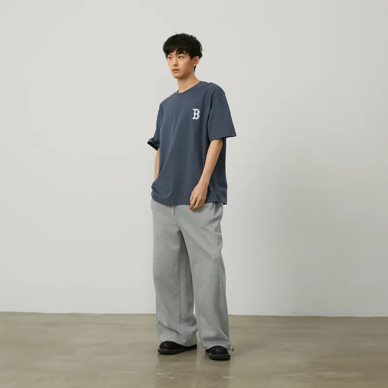 MLB MONOGRAM Reading Collection SS24 Set in Sleeve T Shirt Unisex Dark Gray-2