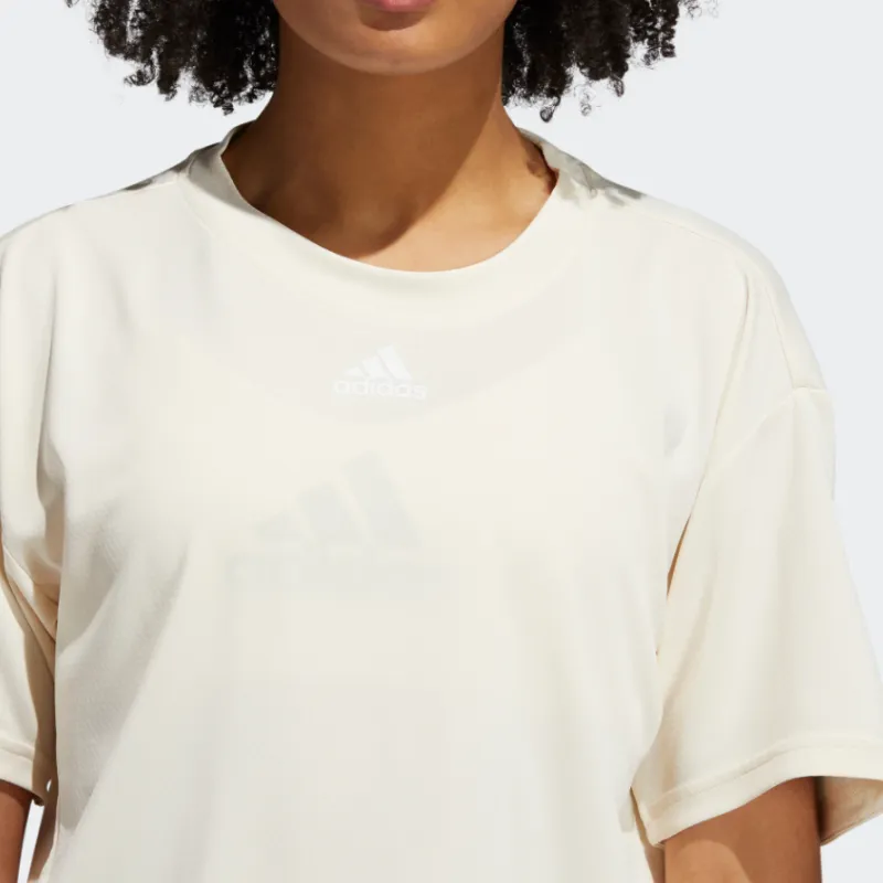 Adidas Crop Tops Women's Ecru-4