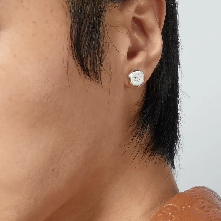 GUCCI 925 Sterling Silver Stud Earrings Women's Silver-4