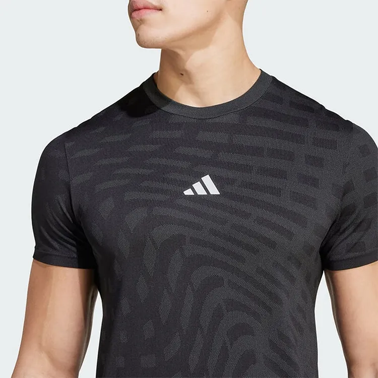 Adidas T Shirt Men's Black/Gray Six-3