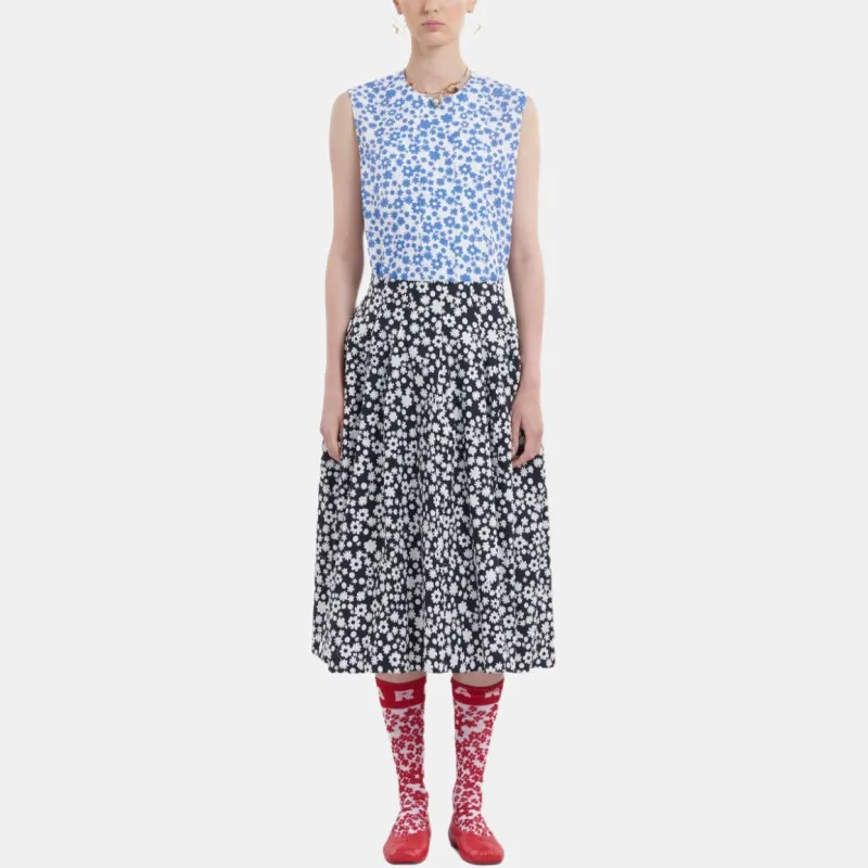 MARNI Floral Printed High Waist Midi Skirt-1