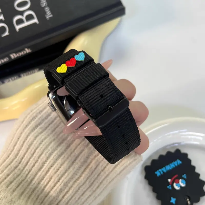 KVZUVUU Watch Band Apple Compatibility Canvas Material-3