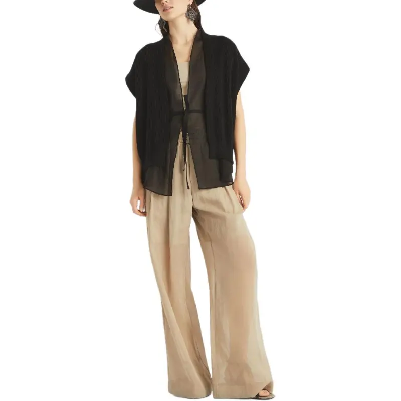 Brunello Cucinelli Layered Tied Waist Cardigan-1