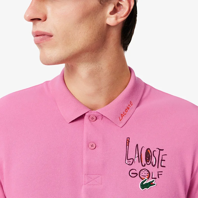 LACOSTE Polo Shirts Men Pink-4