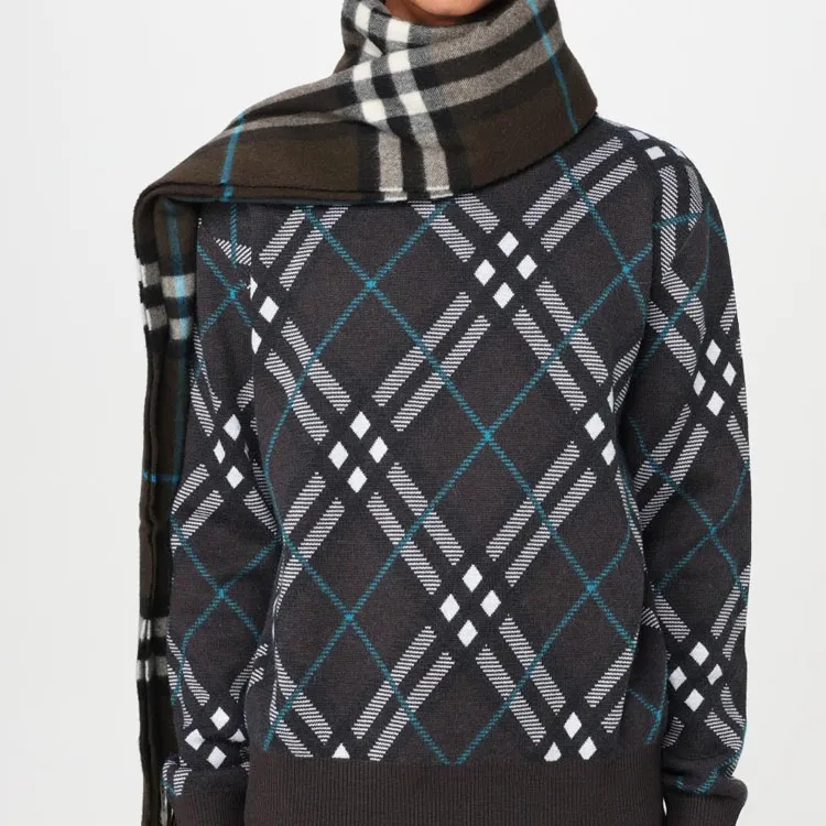 Burberry Modal Knit Scarves Men's Black-1